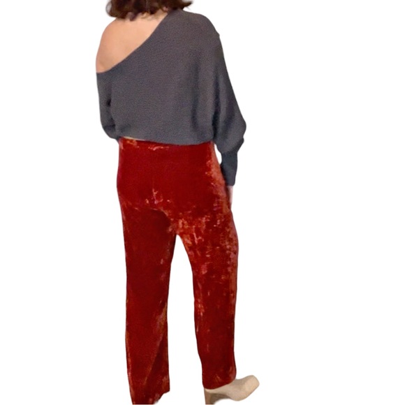 Intuition by Maurice Antaya Vintage 1980's High-Rise Velvet Pants - Picture 2 of 9